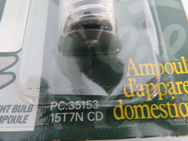 General Electric 35153 Appliance Light Bulb 15W 115-125V ! NEW !