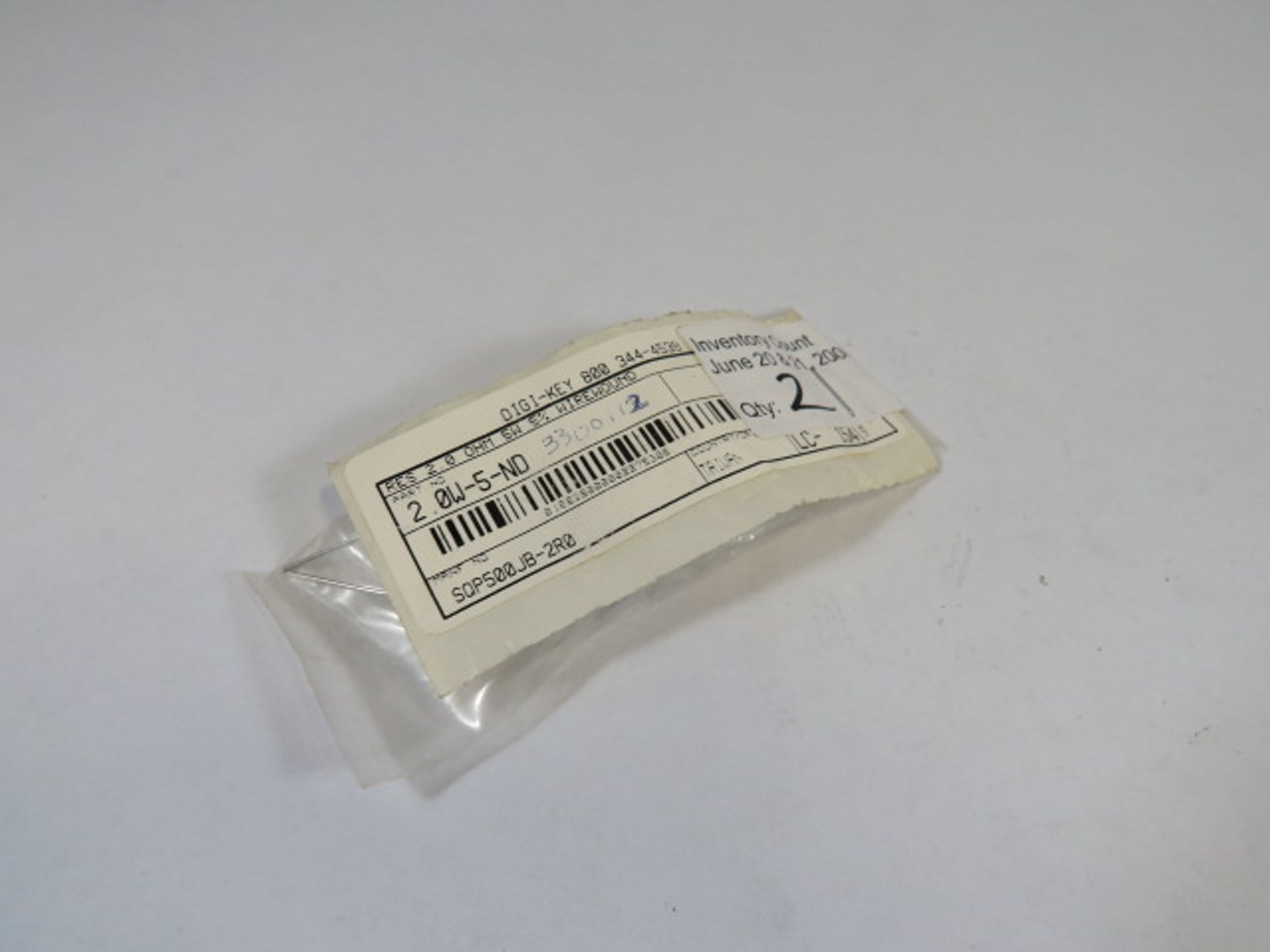 Yageo SQP500JB-2R0 Resistor 2 Ohm 5W 5% Axial Lot of 2 ! NOP !