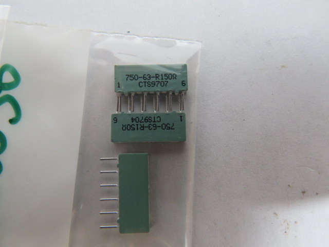 CTS 750-63-R150 Resistor Network/Array 150 Ohm 6 Pin Lot of 3 ! NOP !