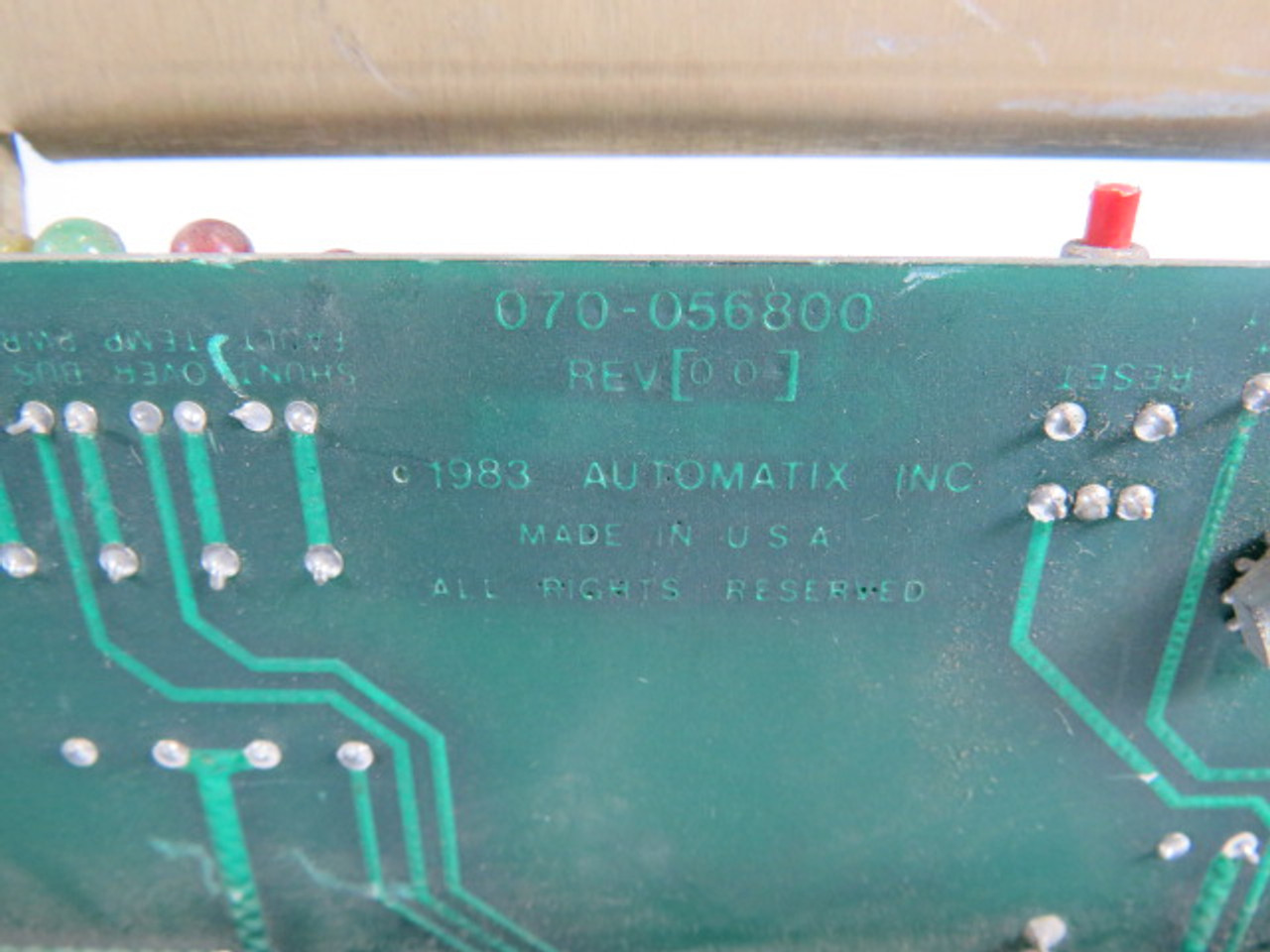 Automatix Inc. 070-056800 Servo Amp Power Supply Vertical Board USED