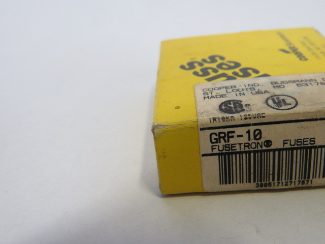 Bussmann GRF-10 Glass Specialty Fuse & Knob Holder 10A 300VAC Lot of 3 ! NEW !