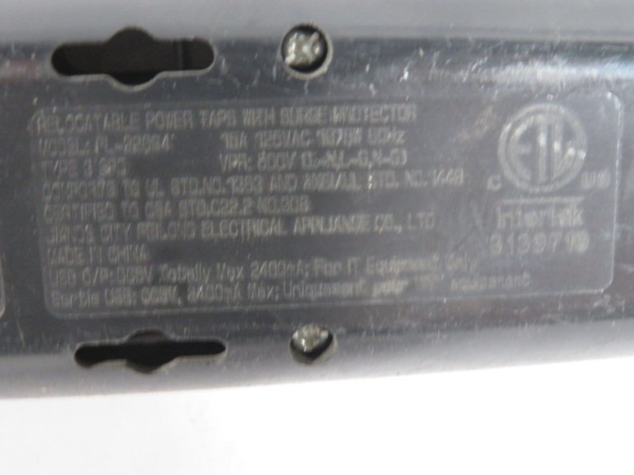 Intertek FL-226S4 15A 125VAC 1875W 60Hz 6 Outlet Powerbar USED