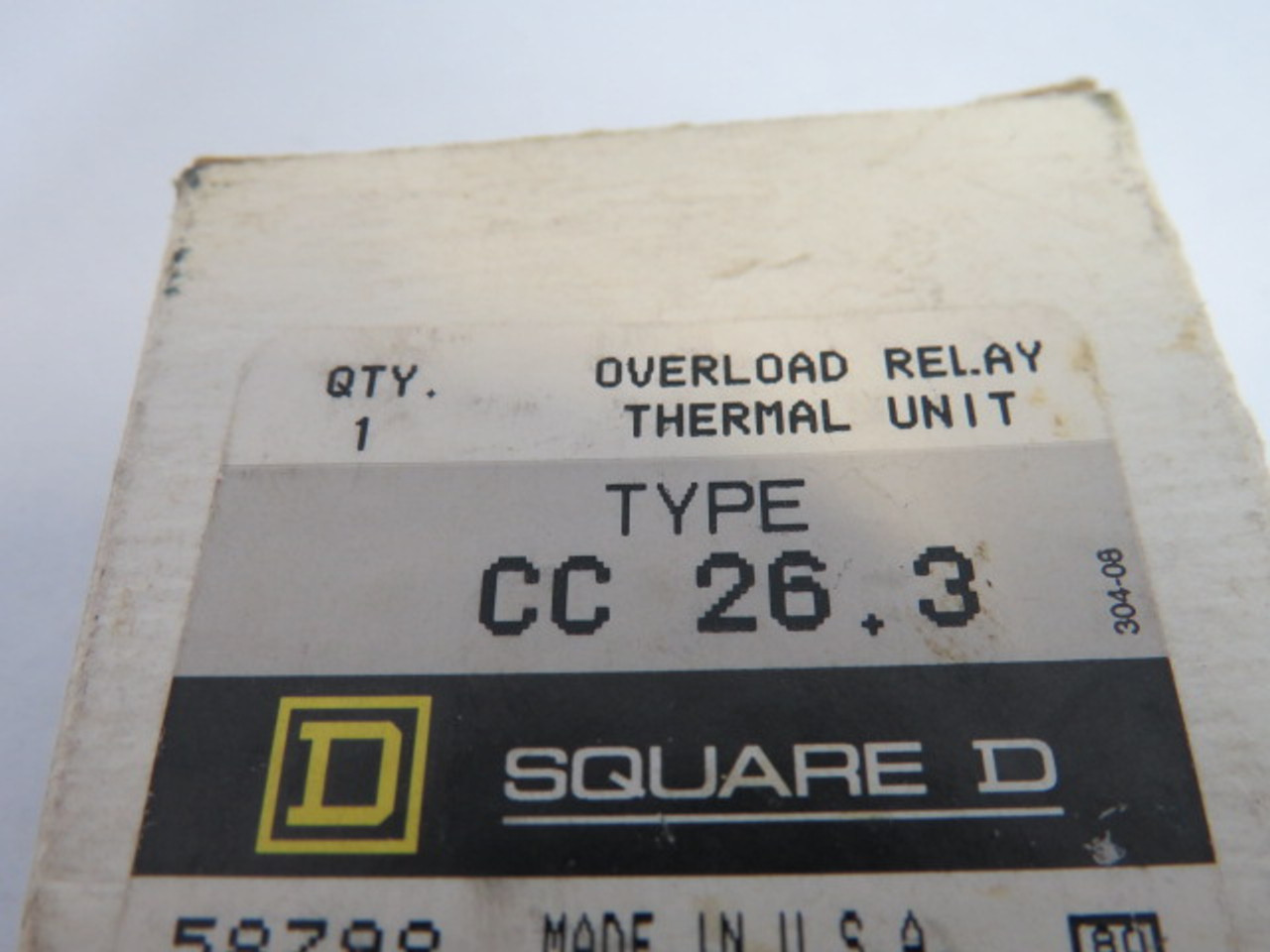 Square D CC26.3 Overload Relay Thermal Unit ! NEW !
