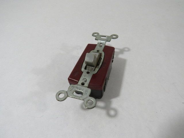 Hubbell 1221 A.C. Flush Toggle Switch 20A 120-277V 1-Pole USED