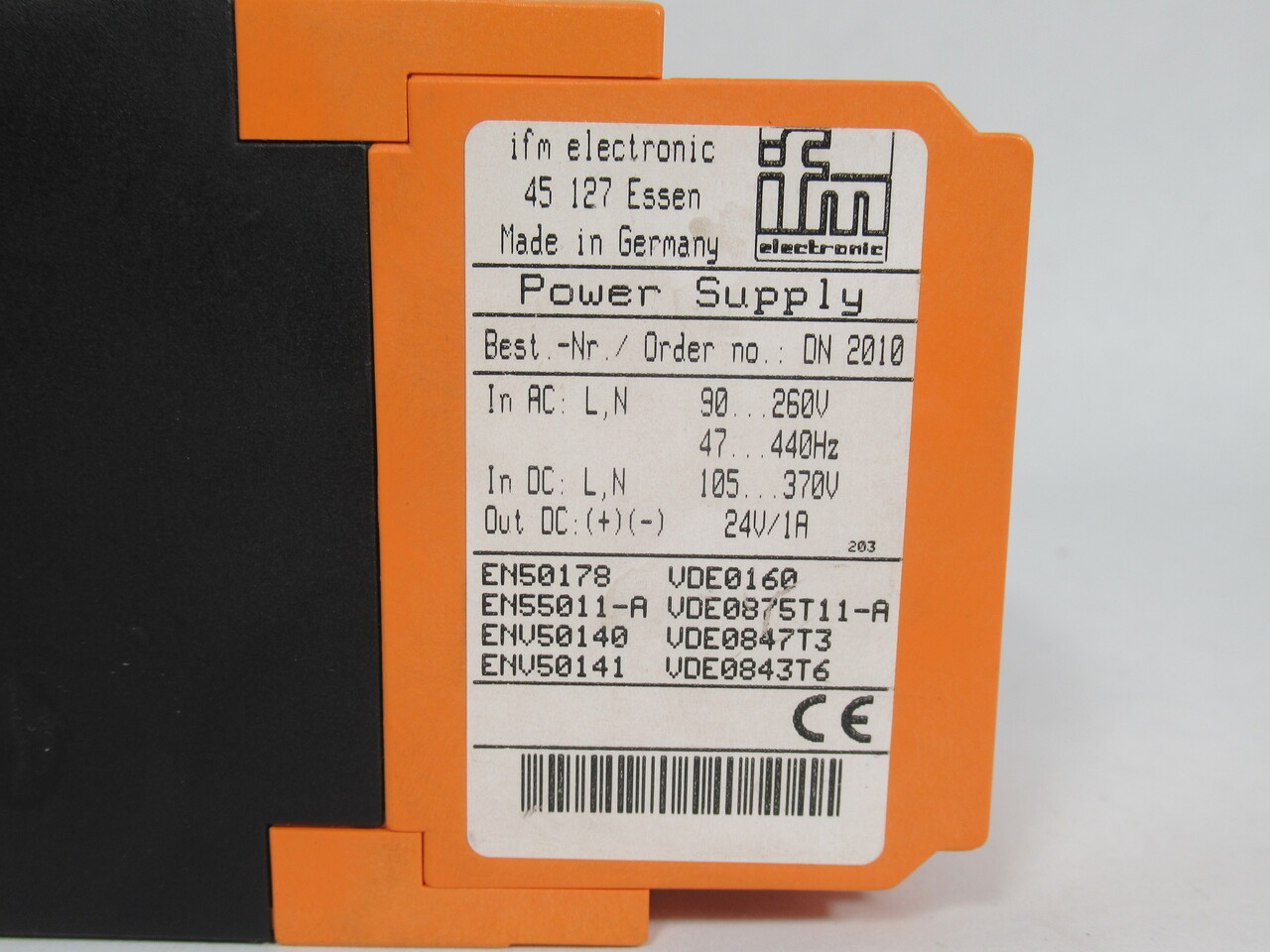 IFM Electronic DN2010 Power Supply 24V/1A ! NOP !