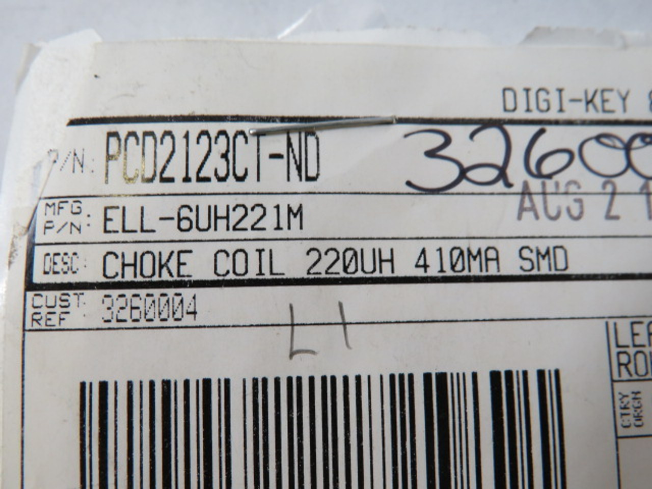 Panasonic Electronic ELL-6UH221M Shielded Wirewound Inductor Lot of 2 ! NOP !