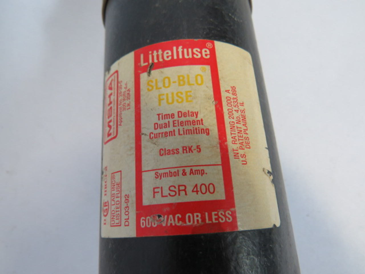 Littelfuse FLSR-400 Time Delay Fuse 400A 600VAC USED