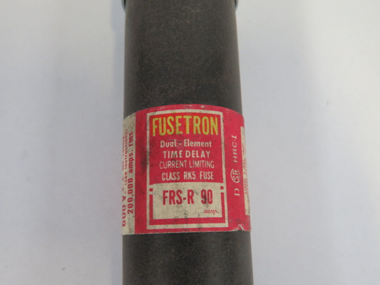 Fusetron FRS-R-90 Current Limiting Fuse 90A 600V USED