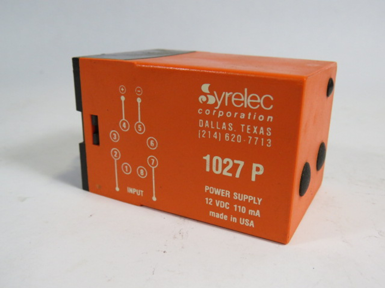 Syrelec 1027P Power Supply 12VDC 110mA USED