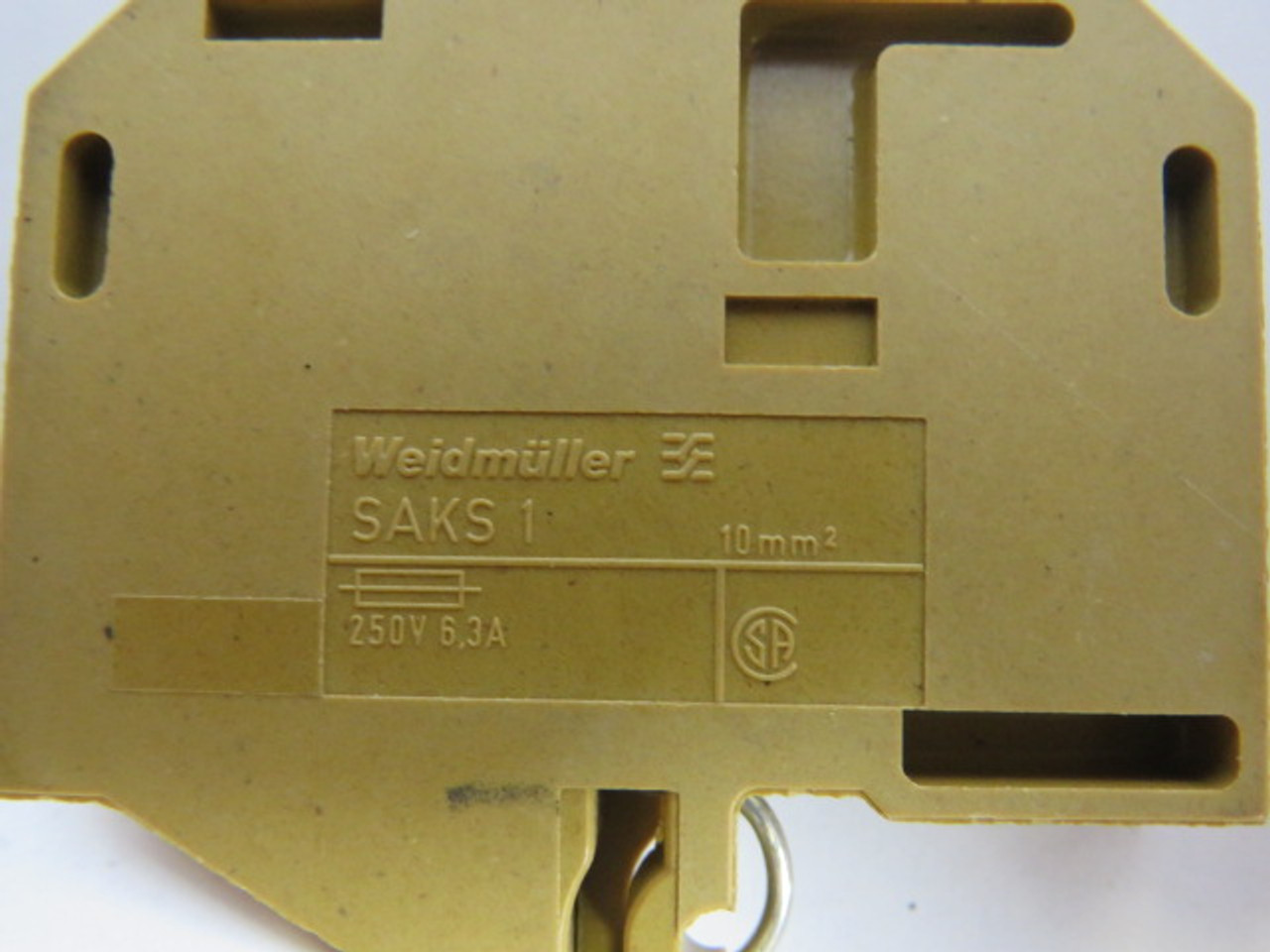 Weidmuller SAKS-1 Fuse Terminal Block W/Neon Bulb 6.3A Lot of 3 USED