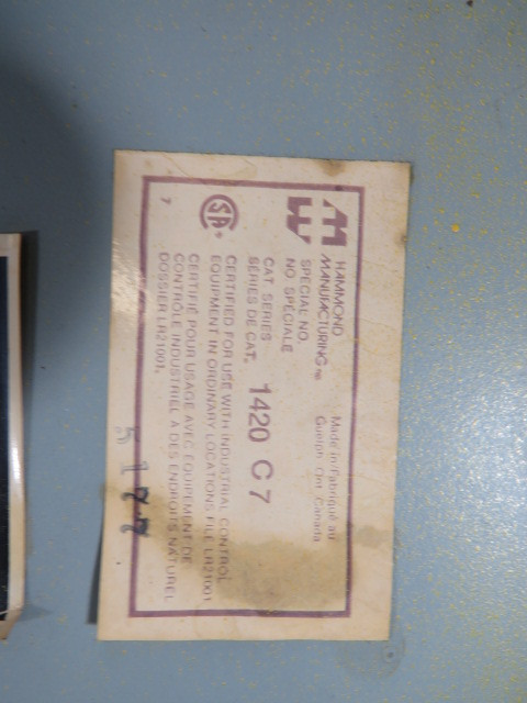 Hammond 1420 C7 16" x 20" x 7" Enclosure USED