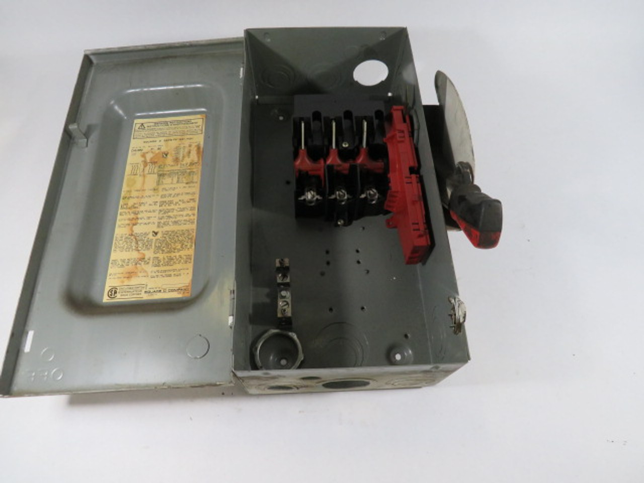 Square D CHU362 60A 125-600VDC 120-600VAC Heavy Duty Safety Switch USED