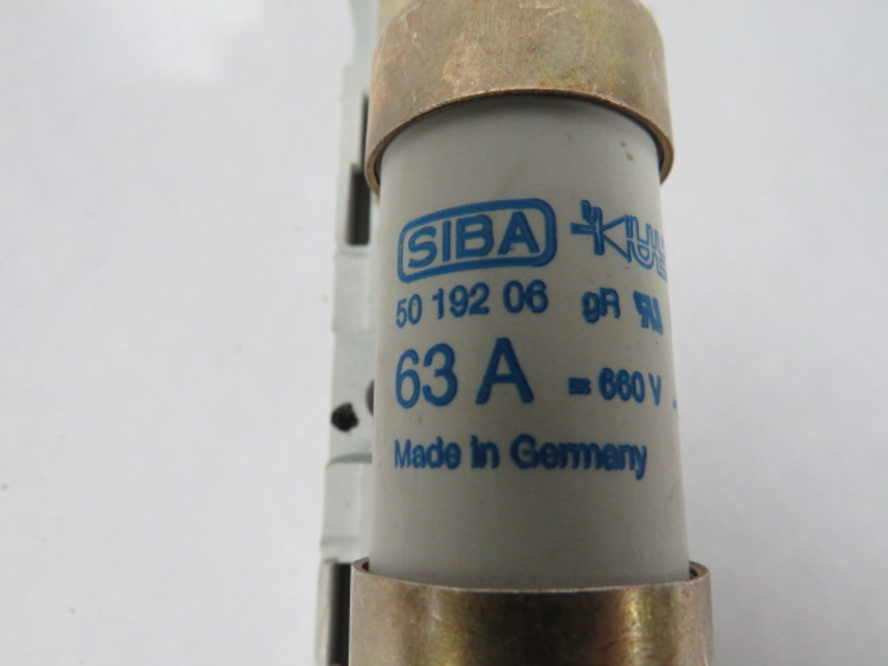 Siba 5019206 Ceramic Fuse w/Mount 63A 600V USED