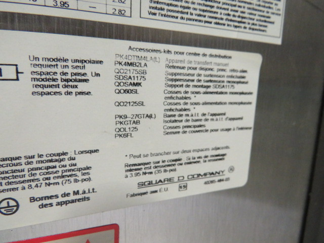 Square D Standing Stainless Steel Latching Cabinet 34"Lx18"Wx12"D USED