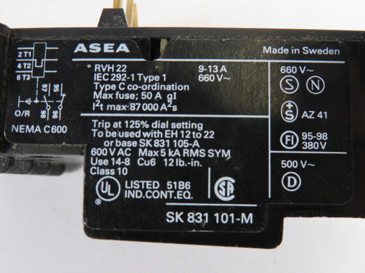 ABB SK-831-101-M Overload Relay 9-13A USED