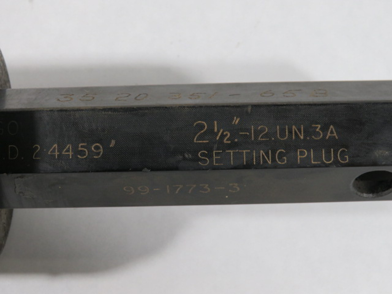 Coventry Gauge & Tool 2-1/2"-12 UN-3A Setting Plug GO USED