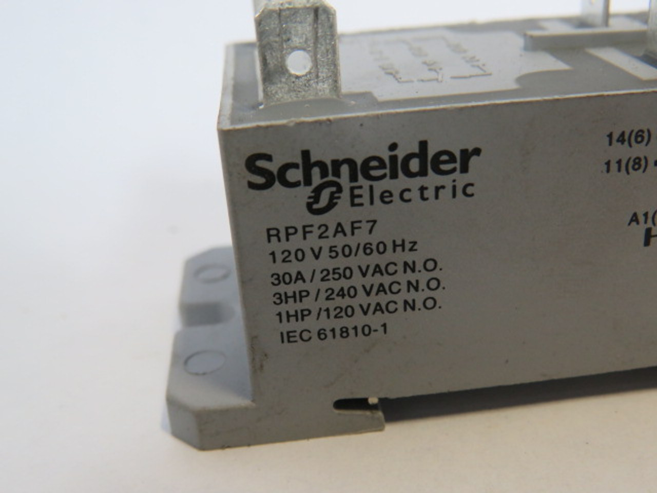 Schneider RPF2AF7 Power Relay 120V 50/60Hz 2NO USED