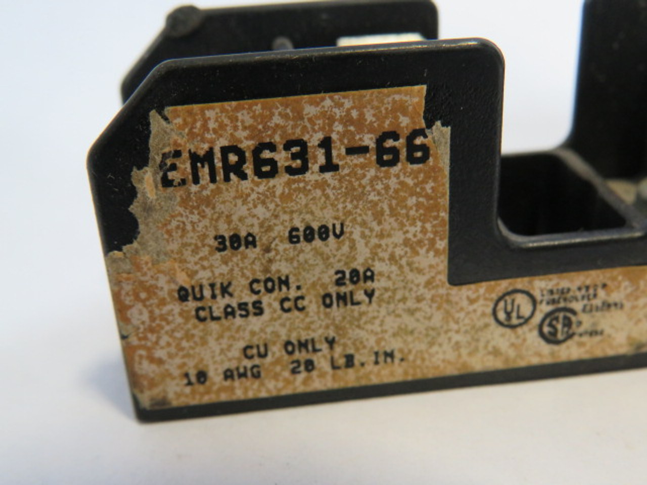 Edison EMR631-66 Fuse Holder 30A 600V 1P USED