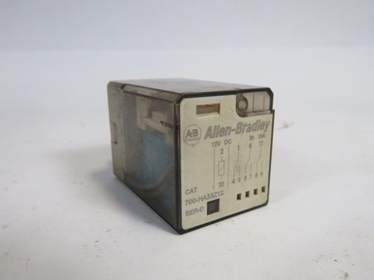 Allen-Bradley 700-HA33Z12 Relay SER D 12VDC 10A USED