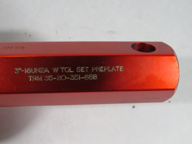 Hilco 3”-16-UN-2A 3" OD Setting Plug W TOL SET PREPLATE USED