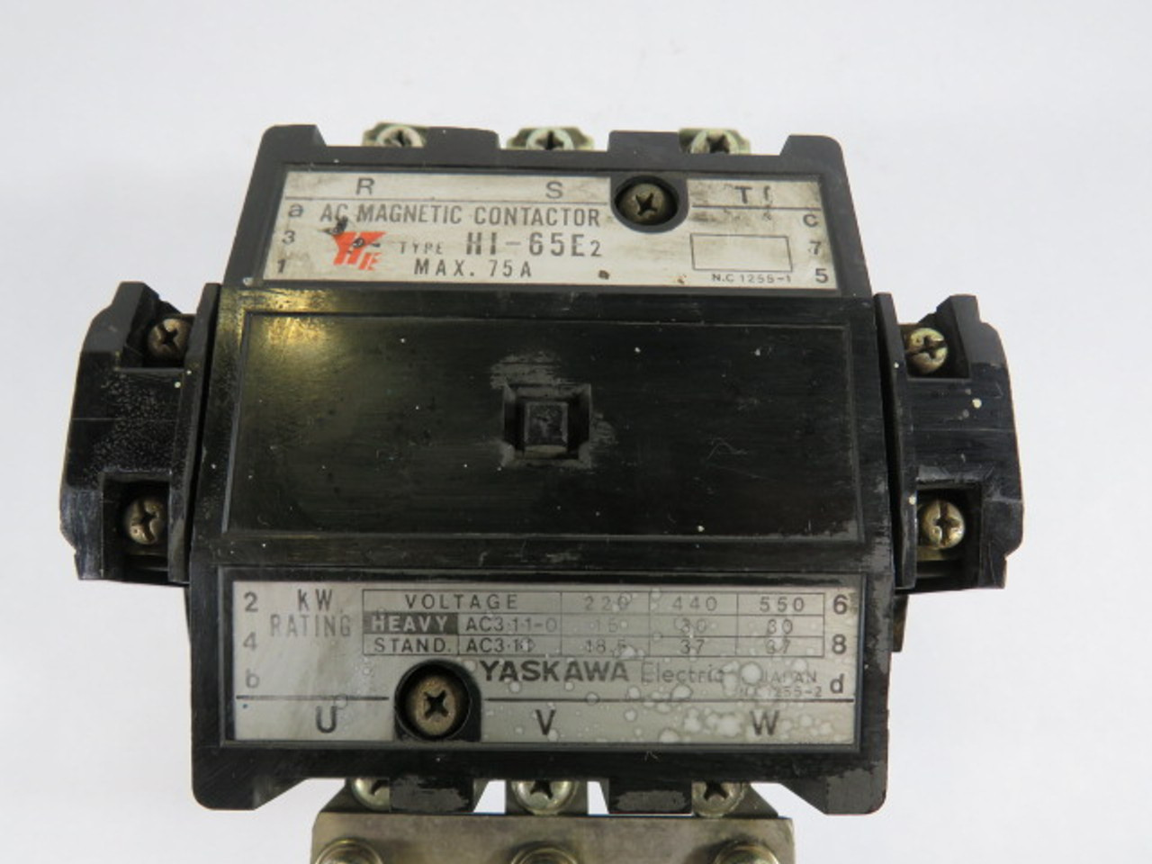 Yaskawa HI-65E2 75A Max AC Magnetic Contactor USED