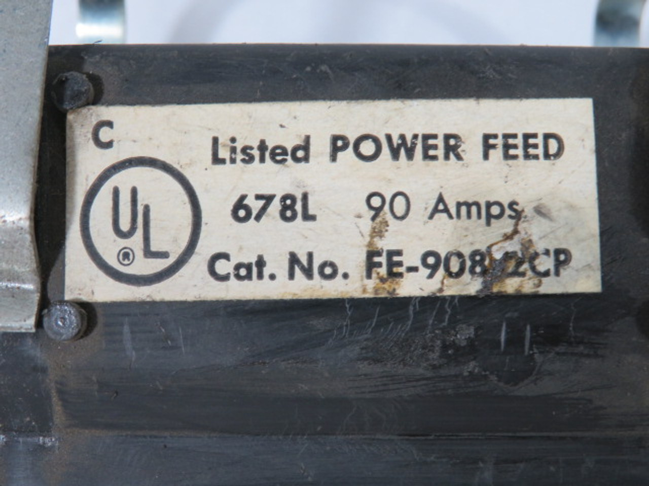 Duct-O-Wire FE-9082CP Power Feed W/ Insulating Case 90A USED