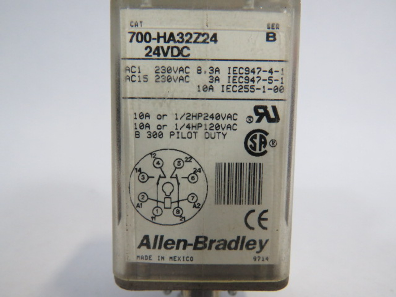 Allen-Bradley 700-HA32Z24 Relay SER B 24VDC 10A USED