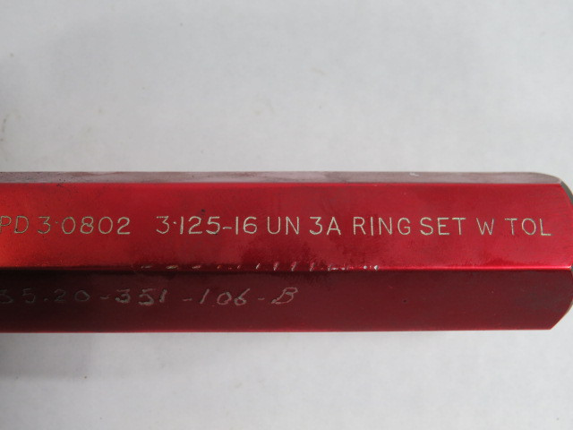Hilco 3.125-16UN-3A Setting Plug RING SET W TOL USED