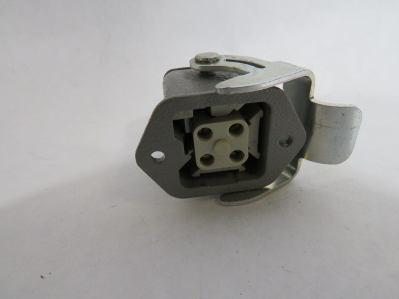 Harting 09200032611 HAN-3A-M4 Male Connector w/Enclosure 4P 10A 250V USED