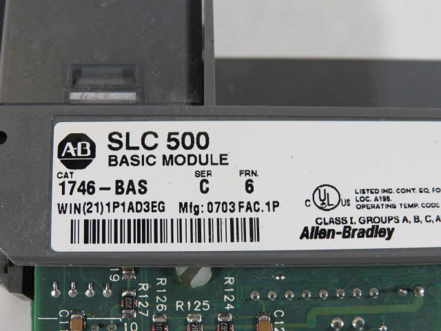 Allen-Bradley 1746-BAS Basic Module for SLC500 Ser B NO DOOR USED