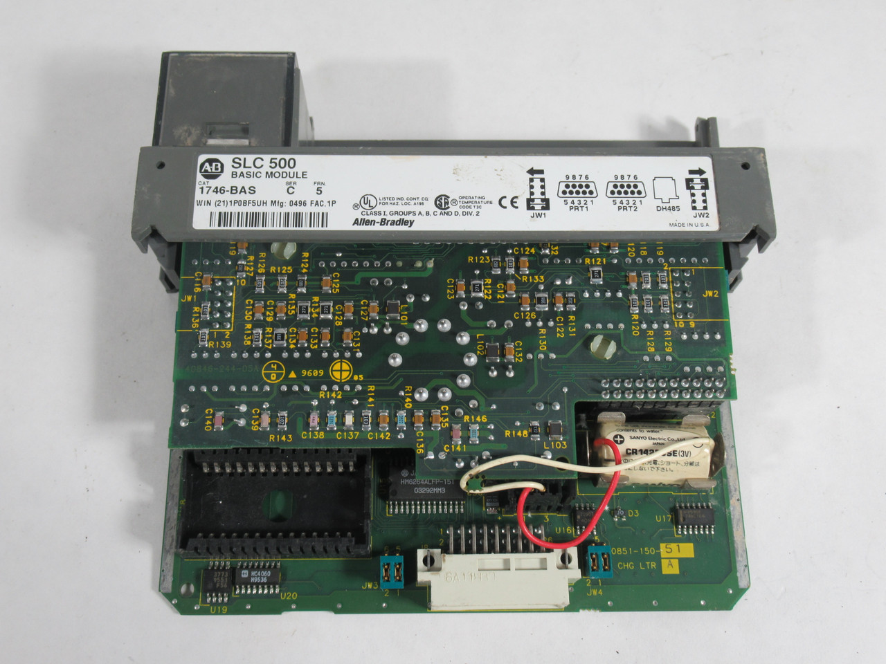 Allen-Bradley 1746-BAS Basic Module for SLC500 Ser C NO DOOR USED