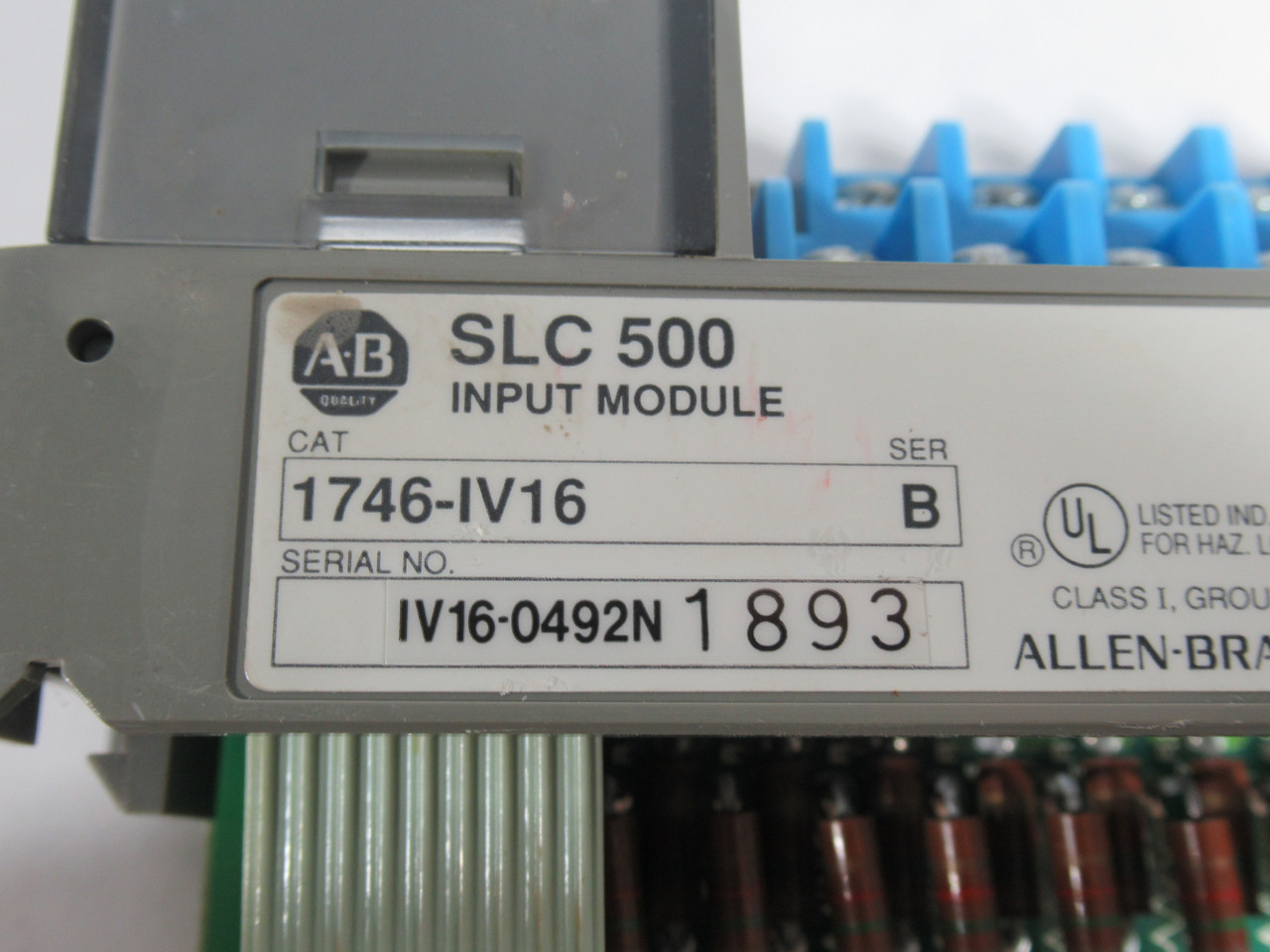 Allen-Bradley 1746-IV16 Digital I/O Module for SLC500 Ser B *NO DOOR* USED