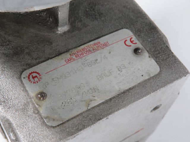 Nord 80L/4 0.75kW 1420rpm 230/400V TEFC 3Ph 3.46/2A 50Hz C/W Reducer USED