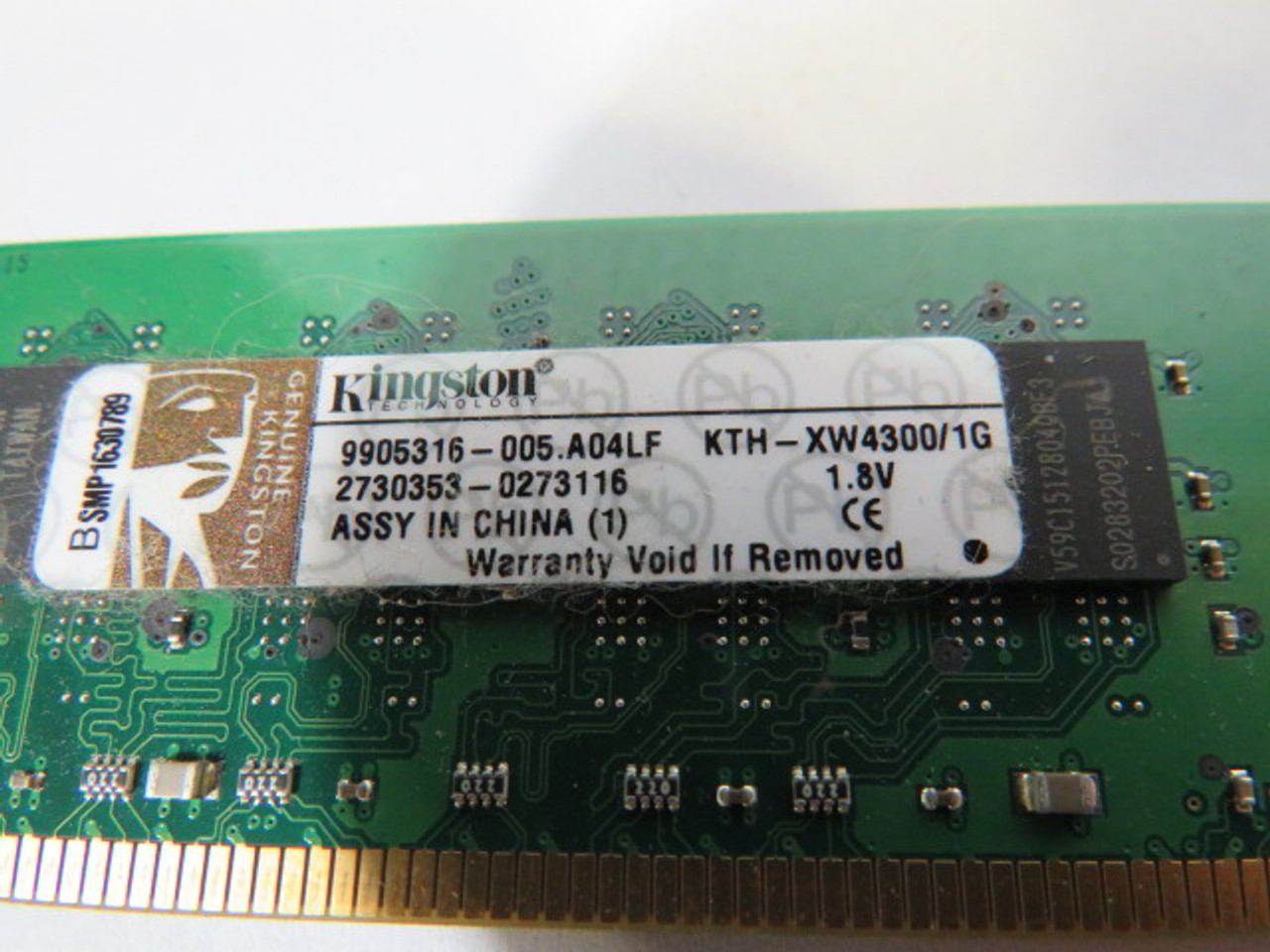 Kingston KTH-XW4300/1G DDR2 RAM 1GB USED