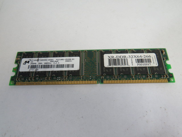 Micron MT16VDDT3264AG-265B1 DDR RAM 256MB 266MHz USED - Industrial