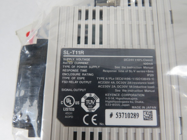 Keyence SL-T11R Dedicated Relay Terminal for SL-V 240VDC ! NEW !
