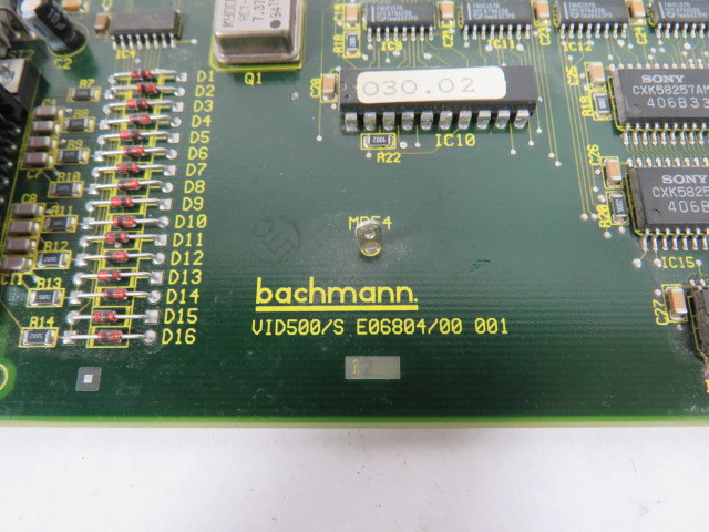 Bachmann E06804/00 001 VID500/S PLC Module Board USED