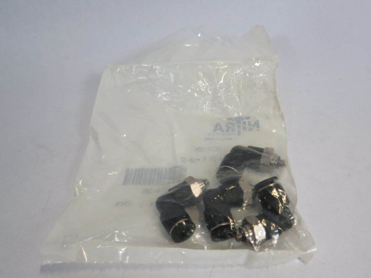 Nitra ME14-10N Male Elbow Fitting 1/4"x #10-32 Lot of 4 ! NWB !