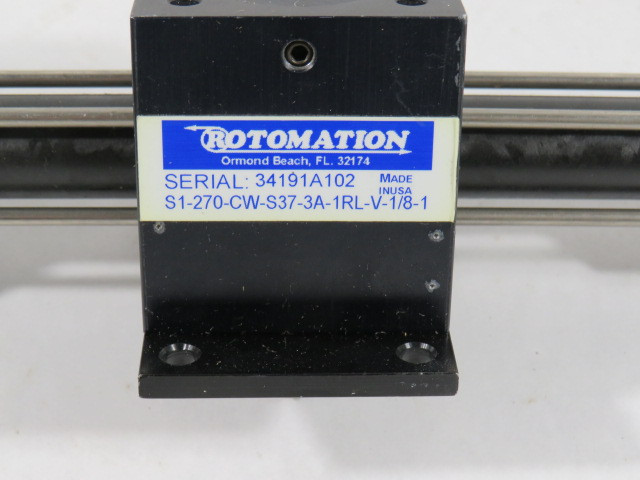 Rotomation S1-270-CW-S37-3A-1RL-V-1/8-1 Pneumatic Rotary Cylinder USED