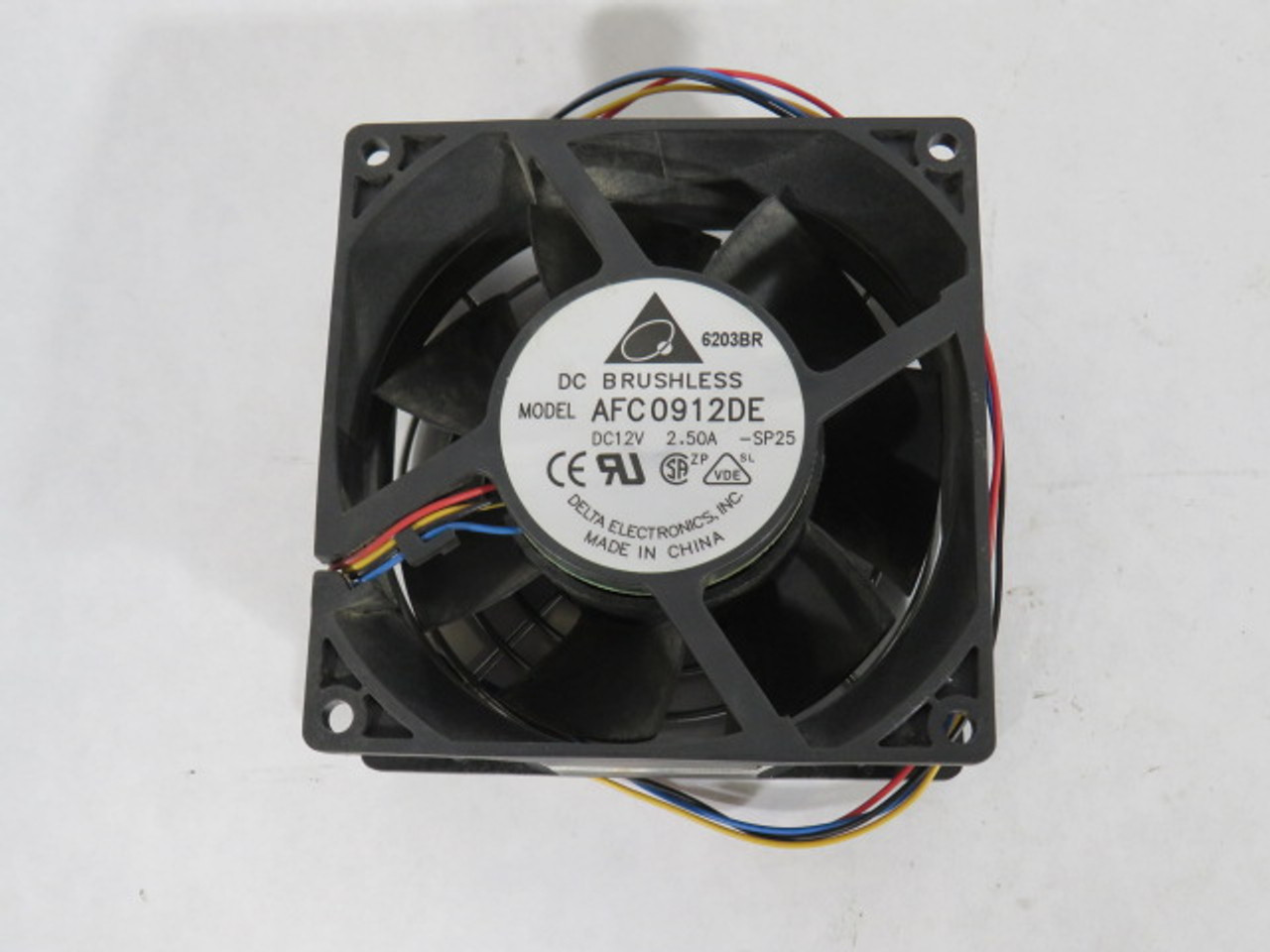 Delta Electronics AFC0912DE Case Fan 92mm 12VDC 2.5A USED