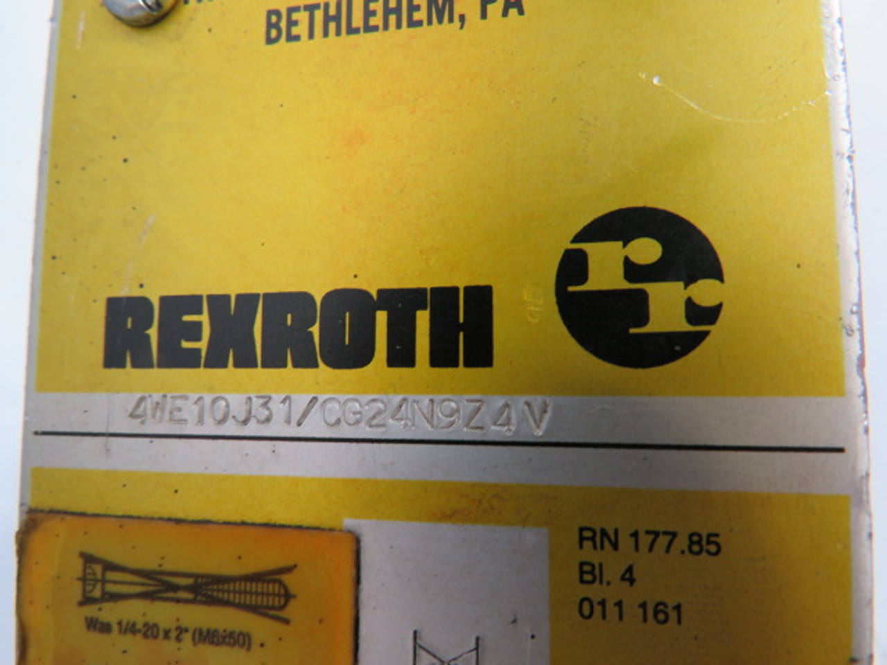Rexroth 4WE10J31/CG24N9Z4V Solenoid Directional Spool Valve USED