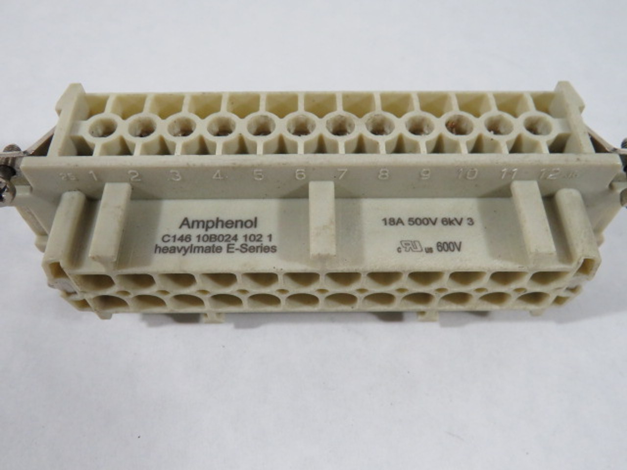 Amphenol C146-10B024-102-1 Heavy Duty Connector Ser E 18A 500V USED