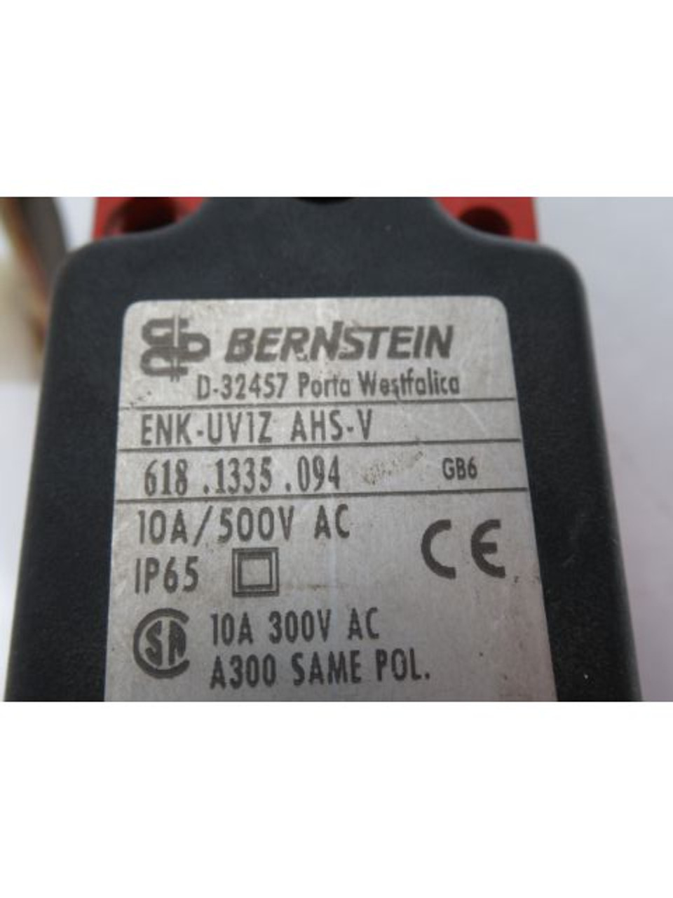 Bernstein 618.1335.094 Limit Switch w/Offset Roller 10A@500VAC USED