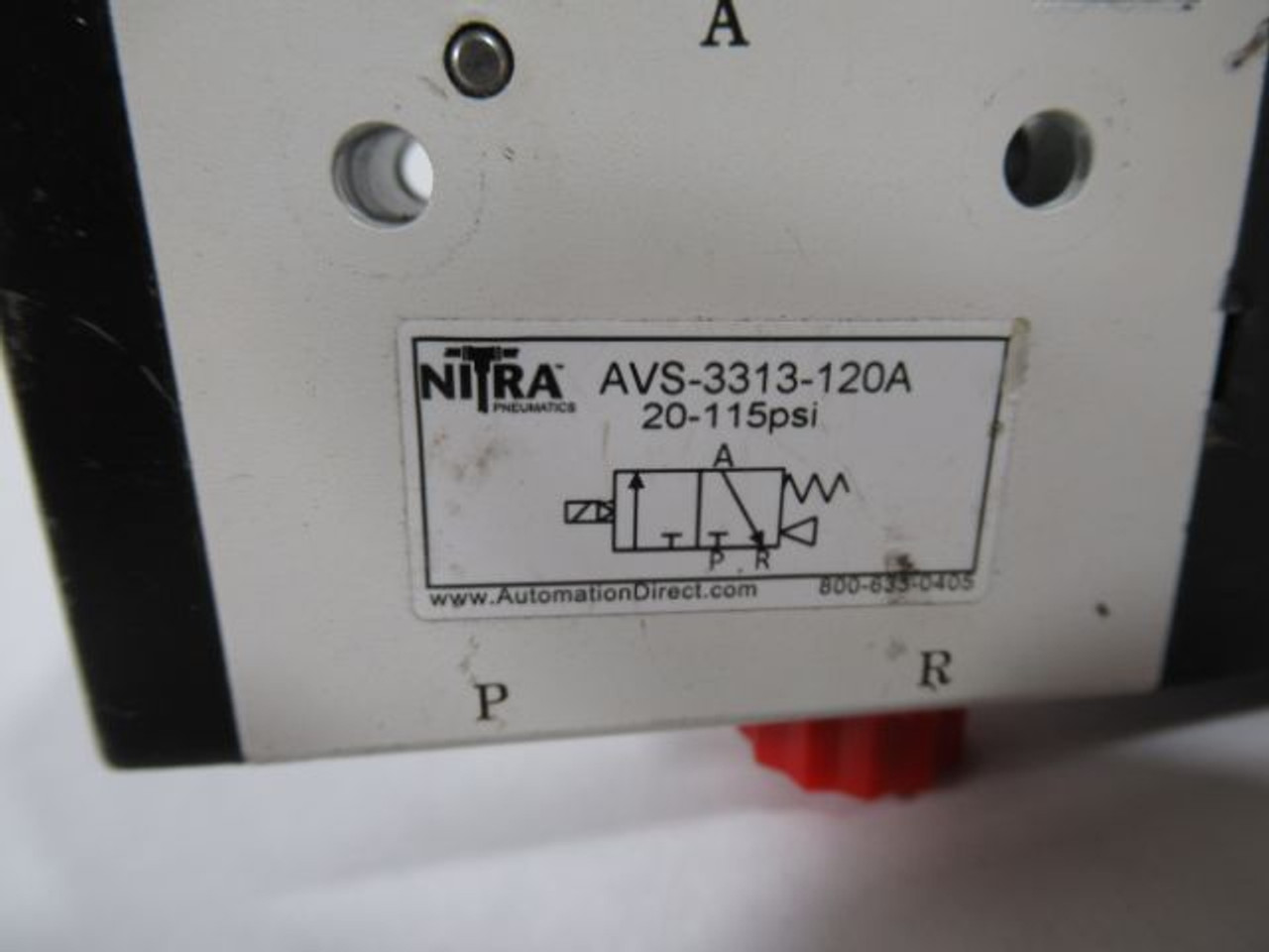 Nitra AVS-3313-120A 3-Way Solenoid Valve 3Port 3/8"FNPT 20-115PSI USED