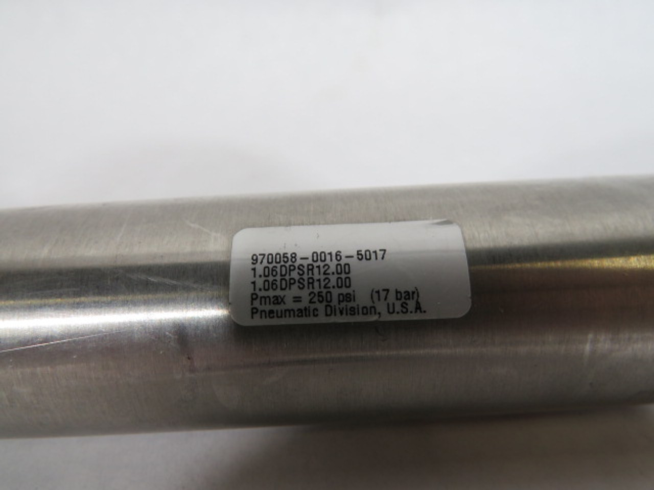 Parker 1.06DPSR12.00 Pneumatic Cylinder 1.06" Bore 12" Stroke USED