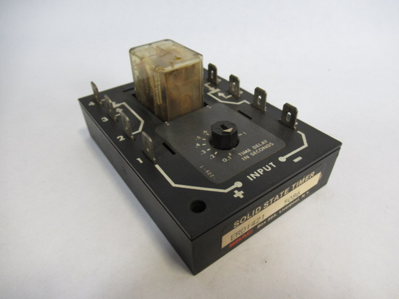SSAC ERD1421 Solid State Timer 0.1-1 Sec C/W Aromat 115VAC Relay USED