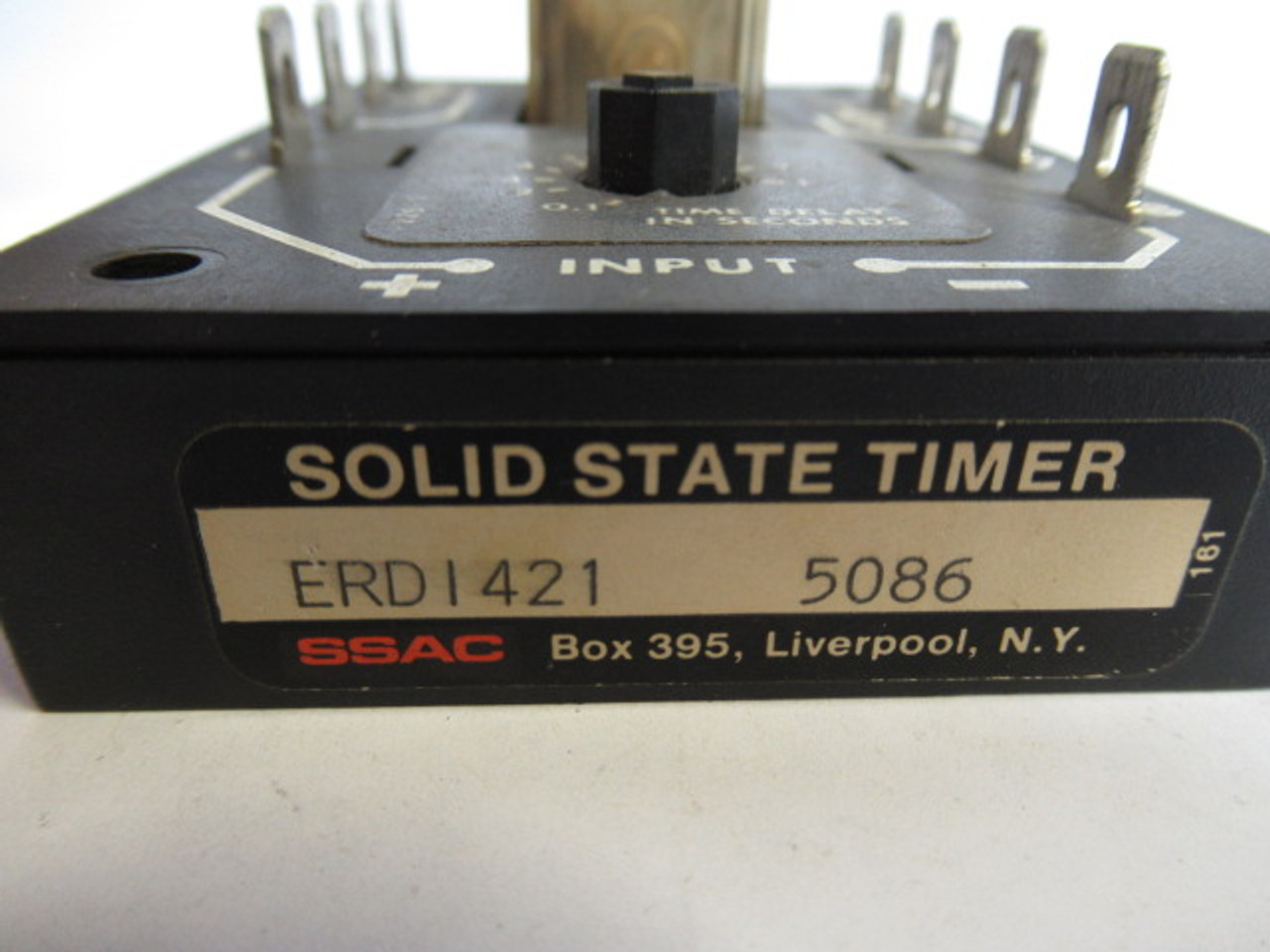 SSAC ERD1421 Solid State Timer 0.1-1 Sec C/W Aromat 115VAC Relay USED