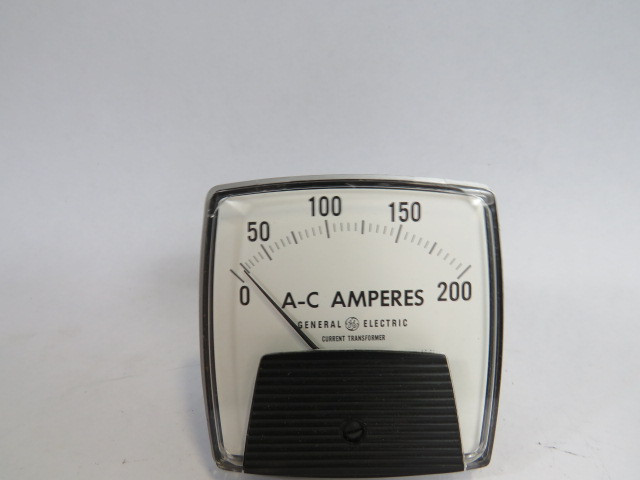 General Electric 250339LSZZ7 Model 250-3-1/2 Panel Meter 0-200 AC Amps ! NEW !