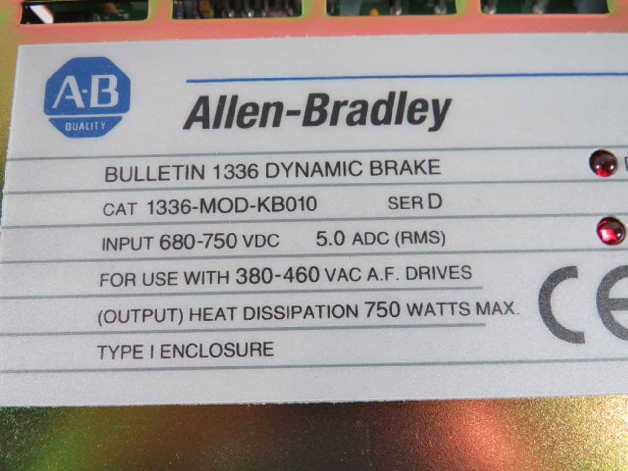 Allen-Bradley 1336-MOD-KB010 Series D Dynamic Brake 680-750VDC 50ADC ! NEW !