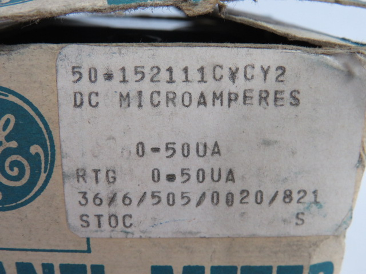 General Electric 50-152111CYCY2 Panel Meter 0-50DC Microamperes ! NEW !